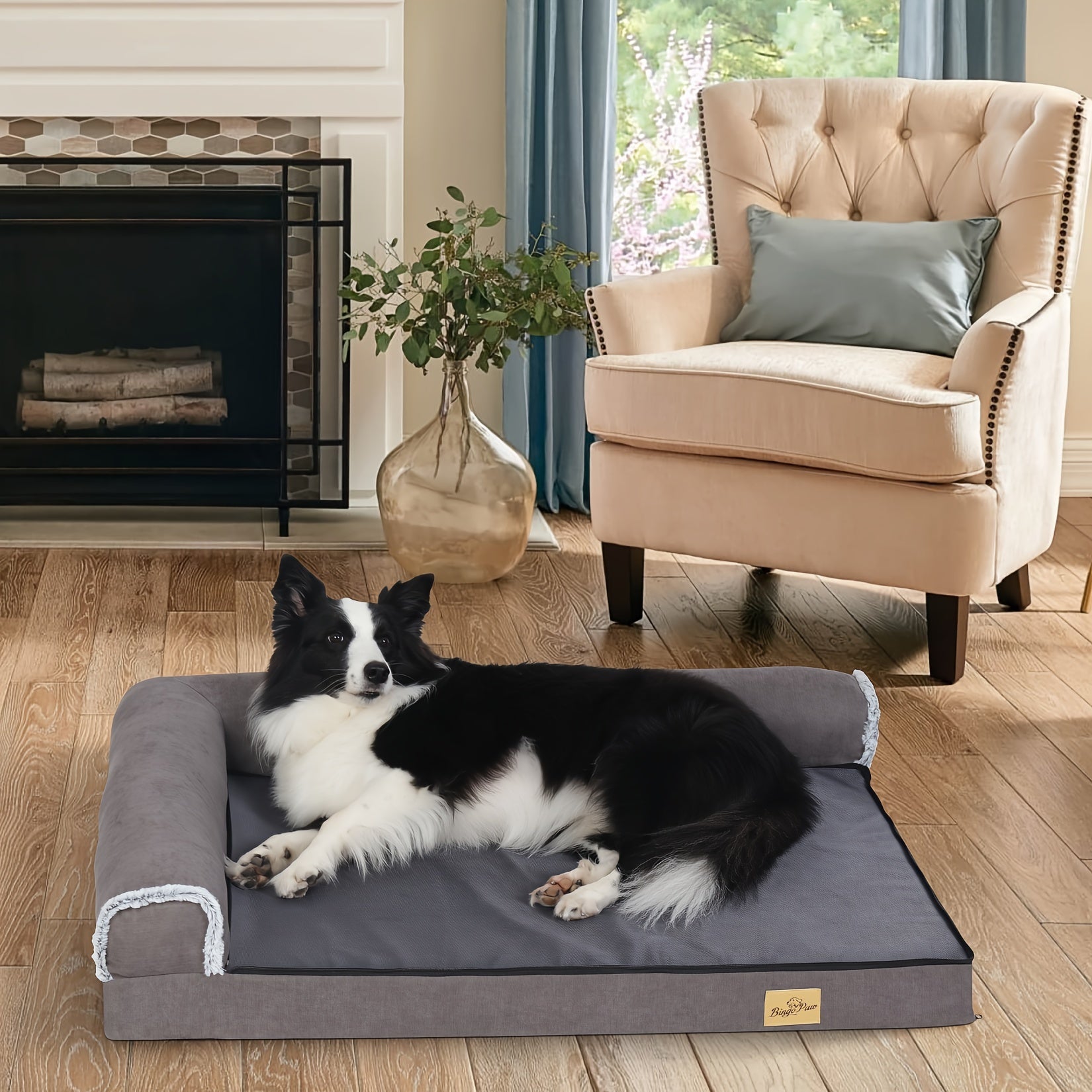 Orthopädisches Hundebett mit Schaumstoffkissen